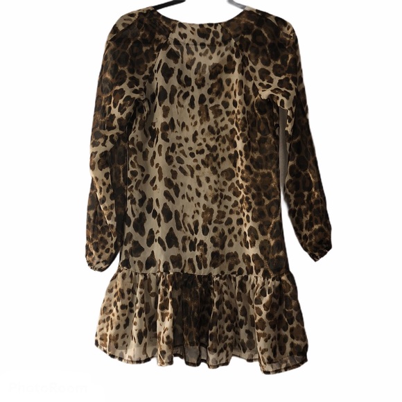 BEBE Animal leopard Print Tunic SZ Small - Picture 2 of 3